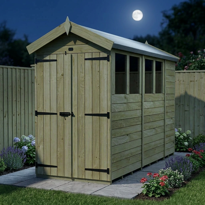 4 x 10 Apex Shed (Double Door, With Windows) - view 4