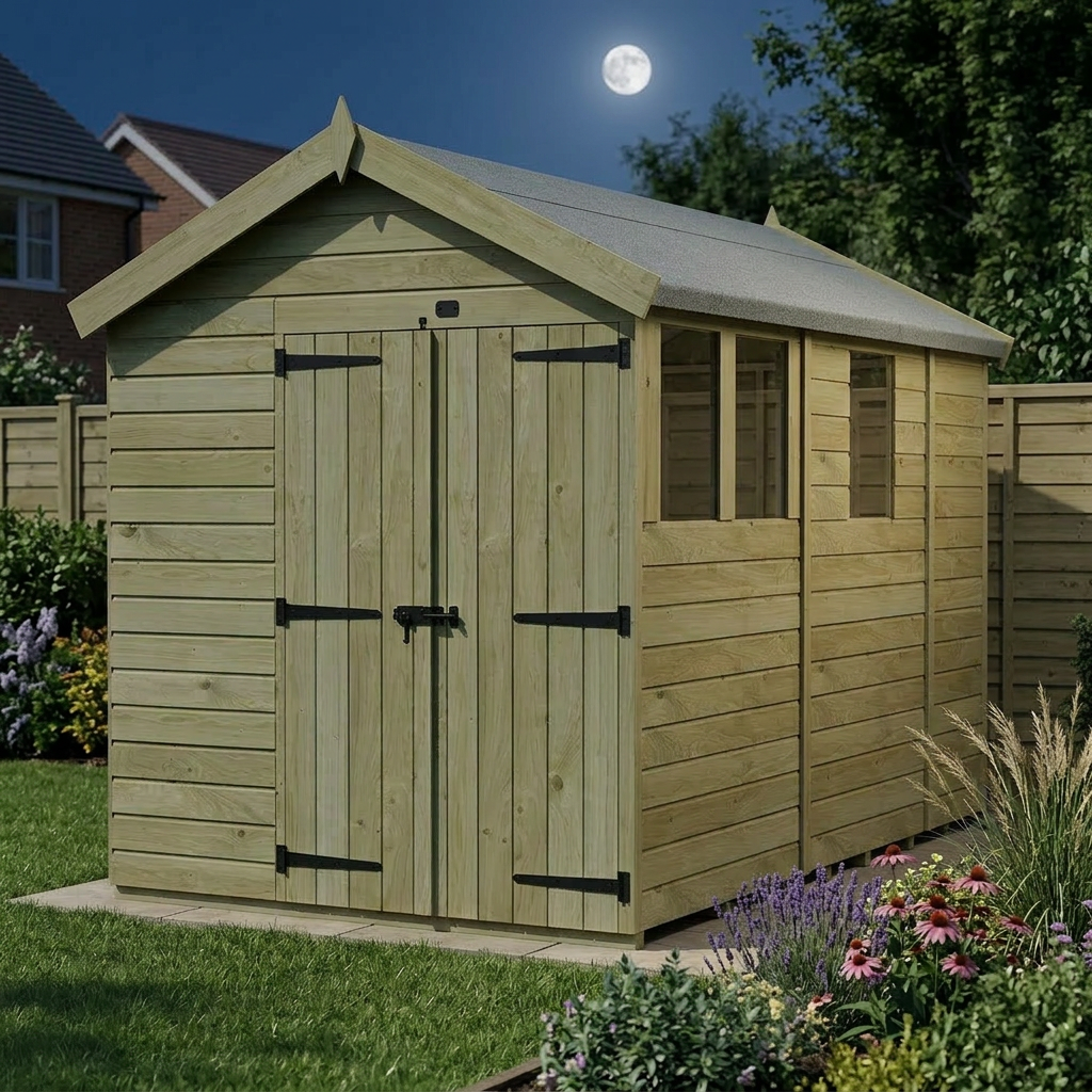 7 x 9 Apex Shed (Double Door, With Windows) - view 5