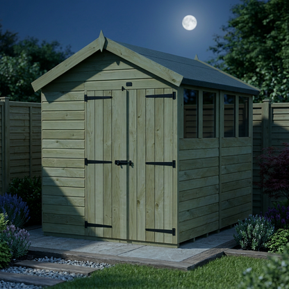 7 x 8 Apex Shed (Double Door, With Windows) - view 5