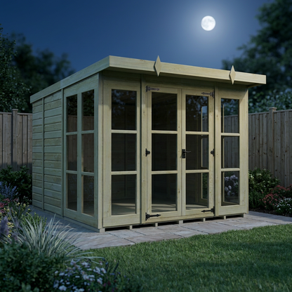 8 x 9 Georgian Window Pent Summer House - view 5