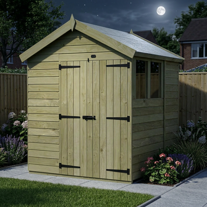 7 x 6 Apex Shed (Double Door, With Windows) - view 4
