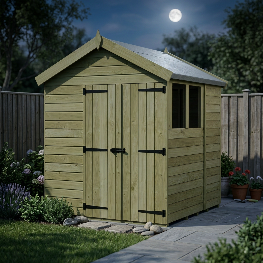 6 x 6 Apex Shed (Double Door, With Windows) - view 4