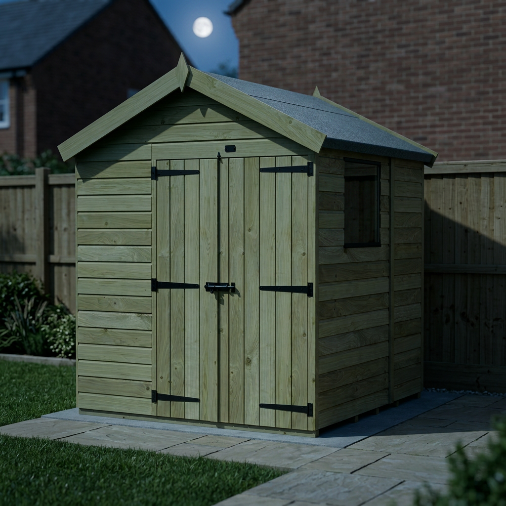 6 x 5 Apex Shed (Double Door, With Windows) - view 5
