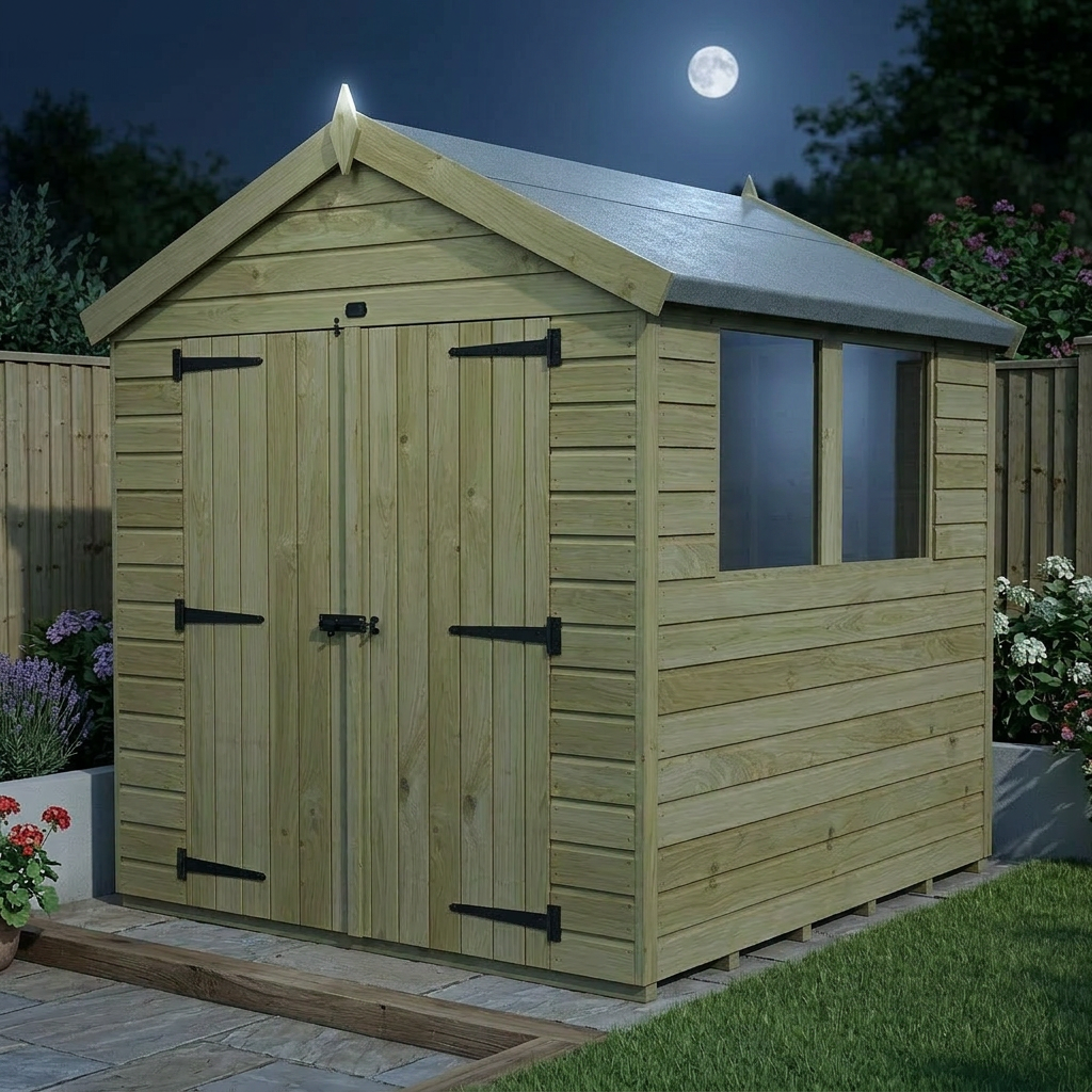 6 x 4 Apex Shed (Double Door, With Windows) - view 4