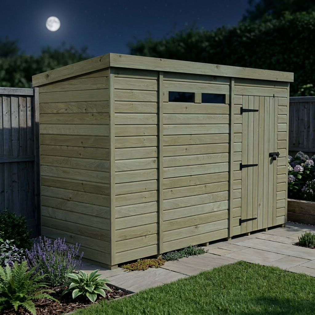11 x 4 Security Pent Shed - view 6