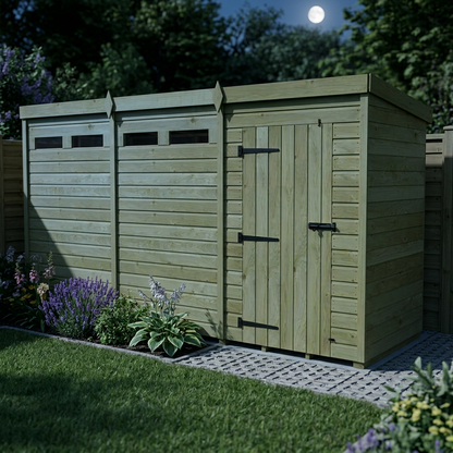 12 x 4 Security Pent Shed - view 6