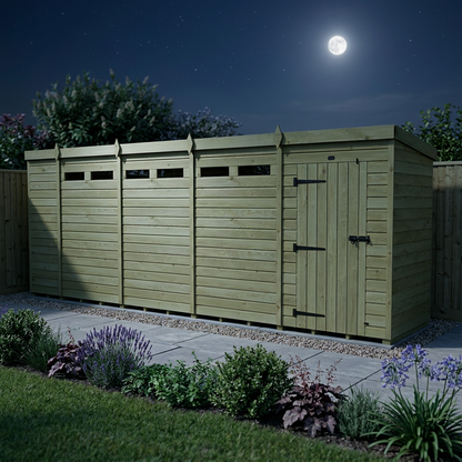 19 x 4 Security Pent Shed - view 5