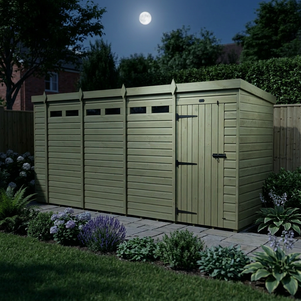 17 x 4 Security Pent Shed - view 6