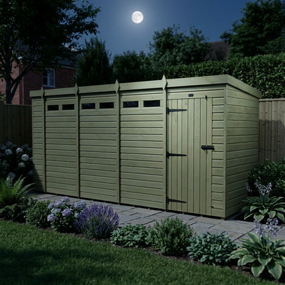 17 x 4 Security Pent Shed - view 6