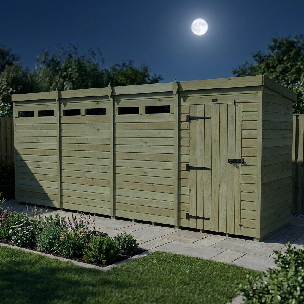16 x 4 Security Pent Shed - view 6