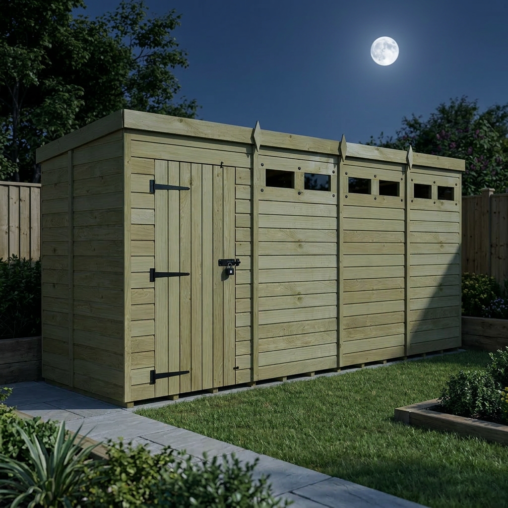 16 x 5 Security Pent Shed - view 5