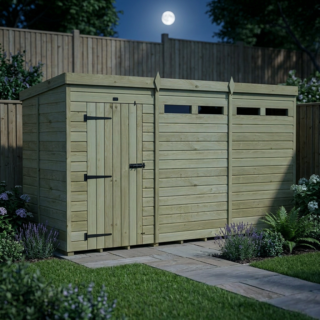 12 x 5 Security Pent Shed - view 3