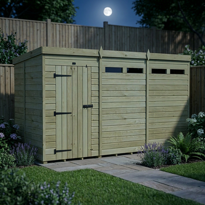 12 x 5 Security Pent Shed - view 3