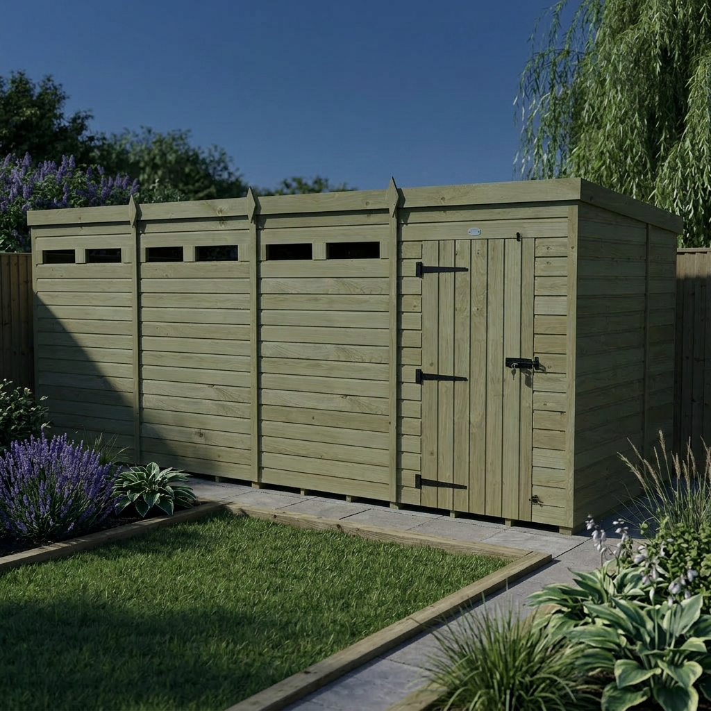 16 x 6  Security Pent Shed - view 4