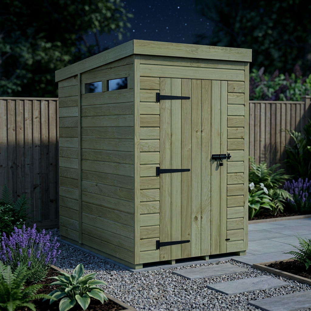 4 x 7 Security Pent Shed - view 4