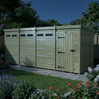 16 x 7 Security Pent Shed - view 4