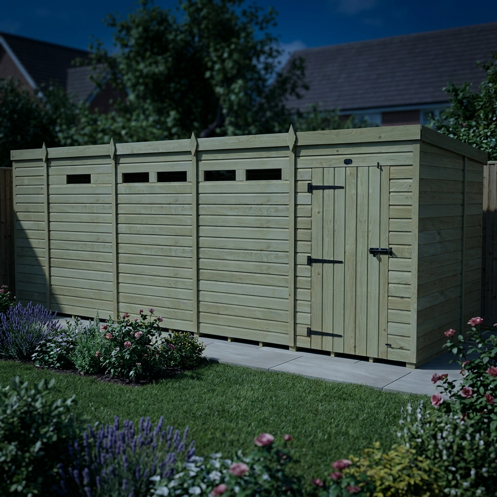 17 x 7 Security Pent Shed - view 3