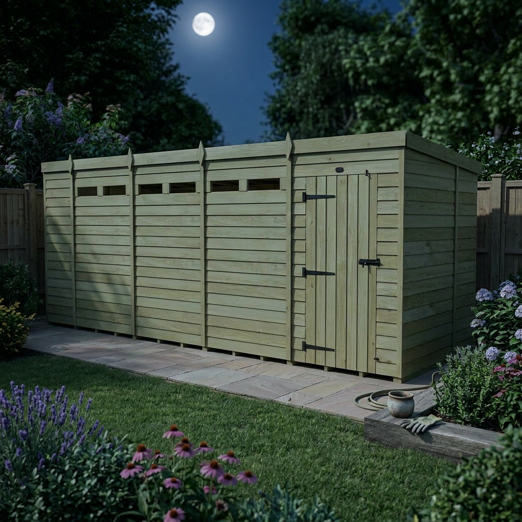 18 x 7 Security Pent Shed - view 3