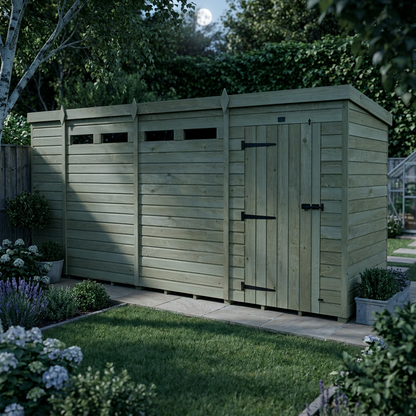 14 x 4 Security Pent Shed - Security Pent Shed