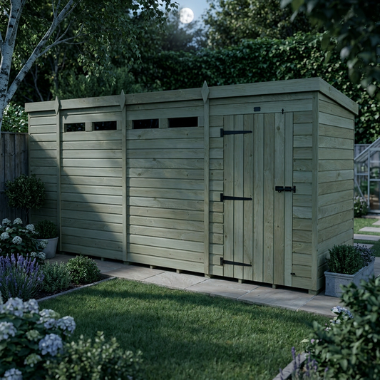 14 x 4 Security Pent Shed - Security Pent Shed