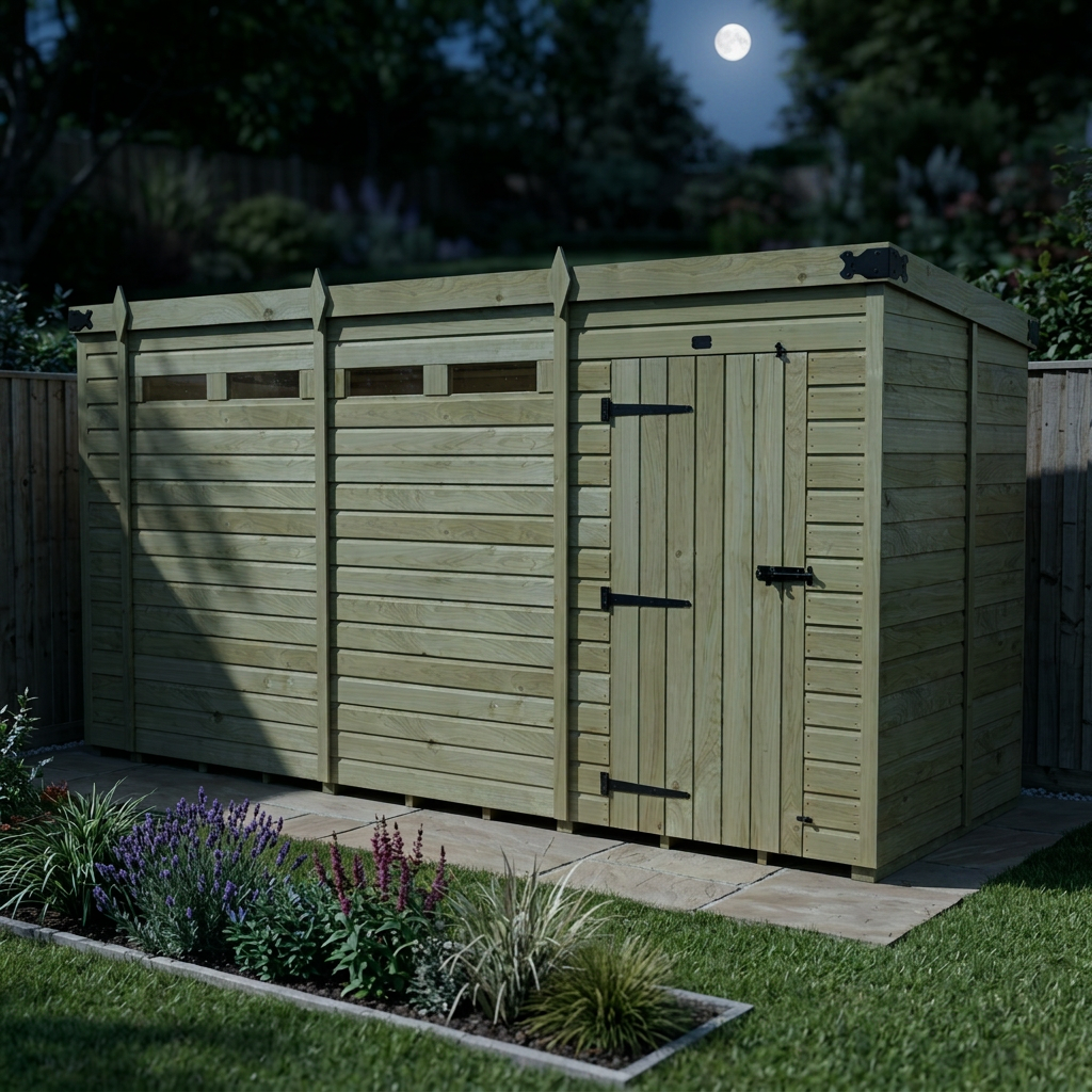 14 x 5 Security Pent Shed - view 5