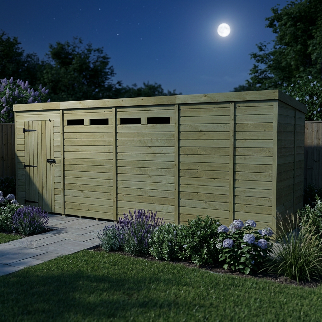 17 x 5 Security Pent Shed - view 3
