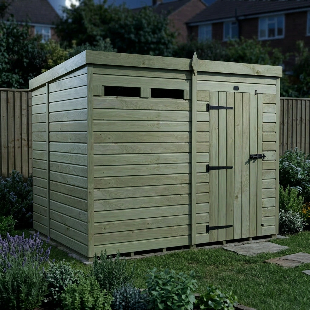 8 x 6  Security Pent Shed - view 2