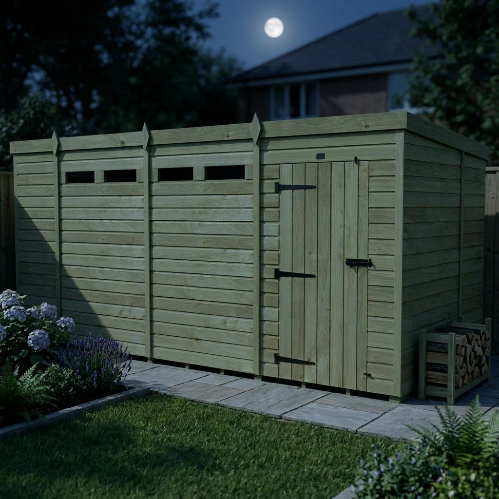 15 x 6  Security Pent Shed - view 5