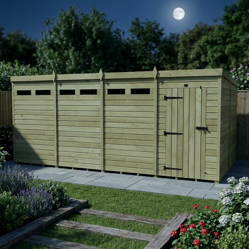 16 x 8 Security Pent Shed - view 4