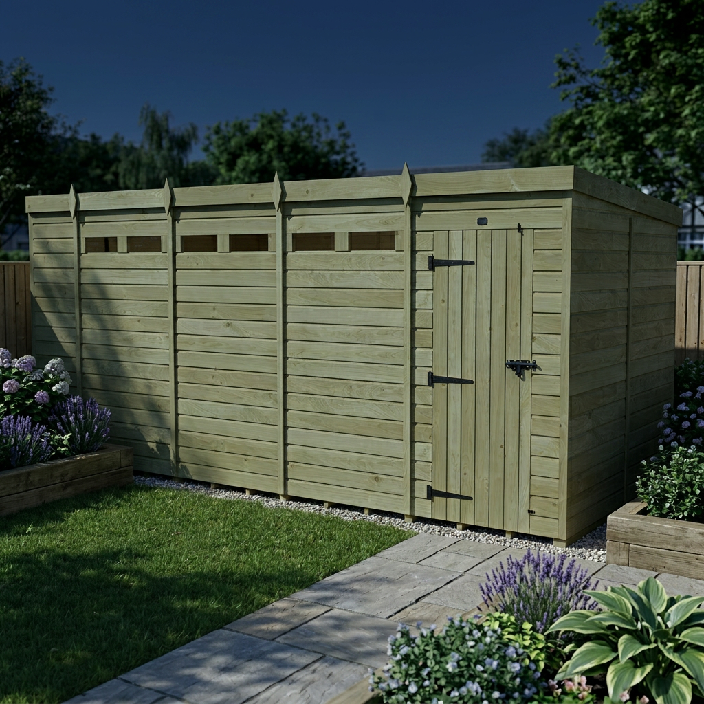 17 x 8 Security Pent Shed - view 4