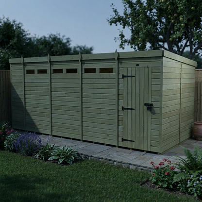19 x 8 Security Pent Shed - view 4