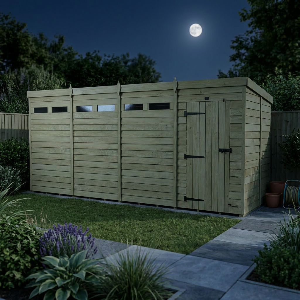 19 x 7 Security Pent Shed - view 4