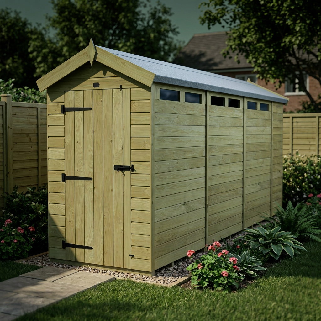4 x 15  Apex Security Shed - view 4