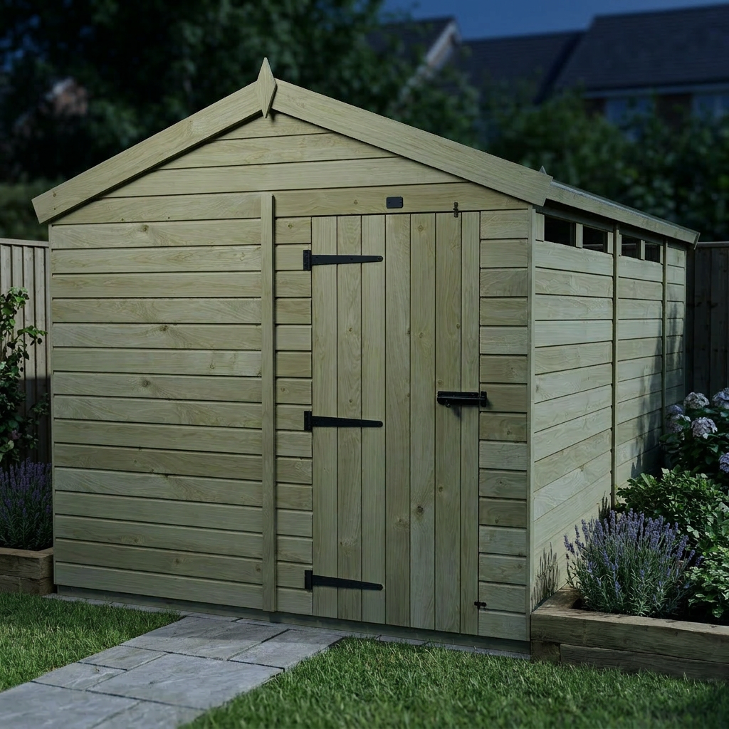 8 x 15  Apex Security Shed - view 4