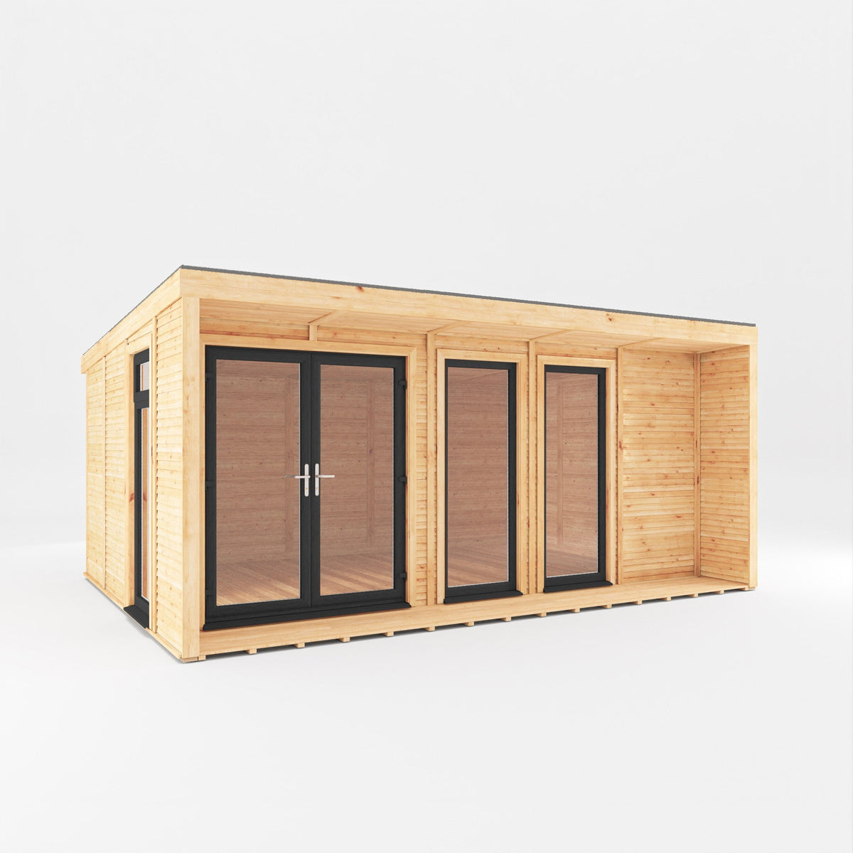 The Creswell Contemporary Insulated Garden Room with Sheltered Veranda