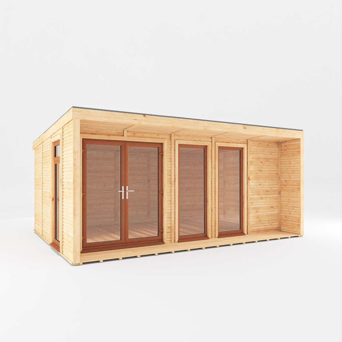 The Creswell Contemporary Insulated Garden Room with Sheltered Veranda