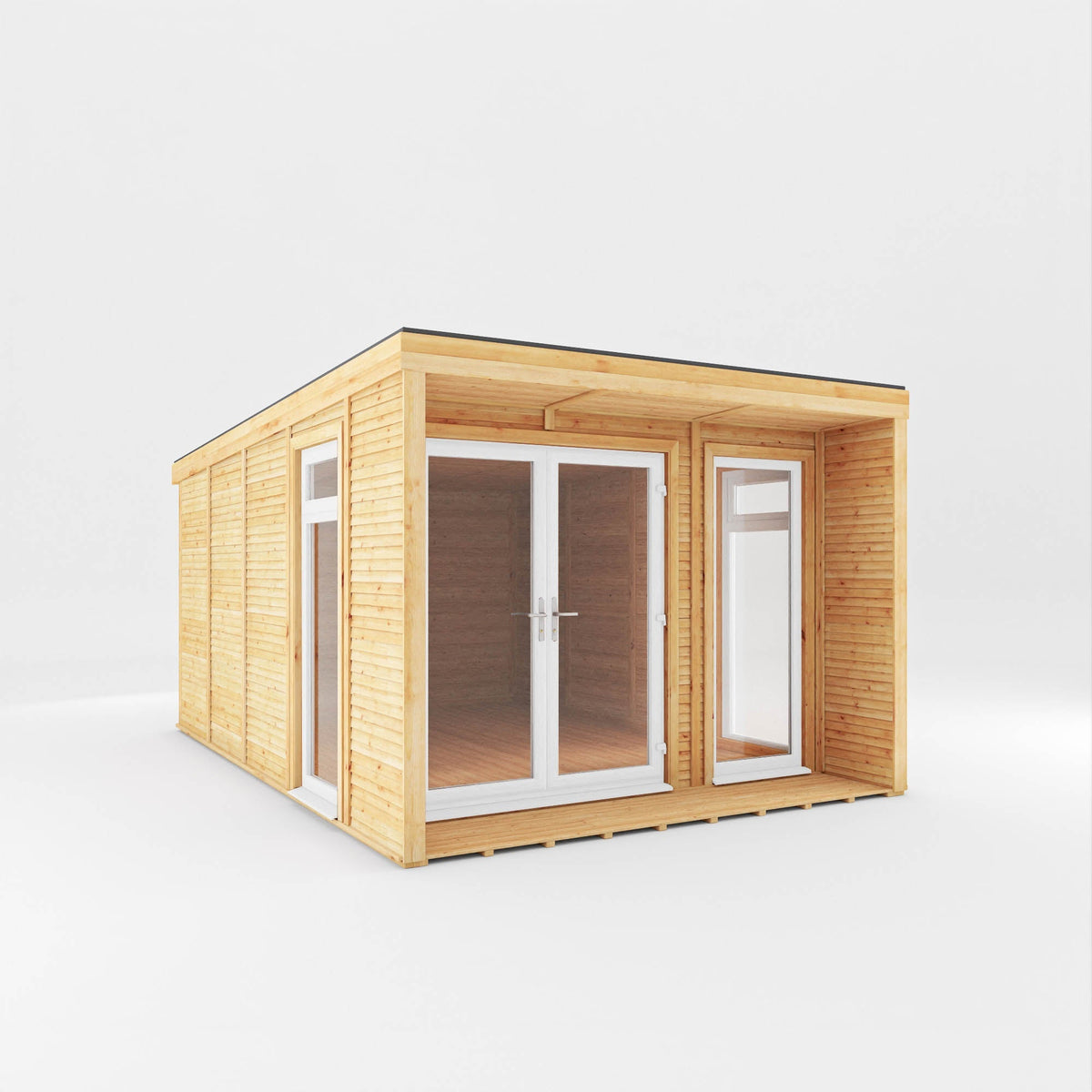 The Creswell Contemporary Insulated Garden Room with Sheltered Veranda