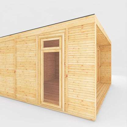 The Creswell Contemporary Insulated Garden Room with Sheltered Veranda