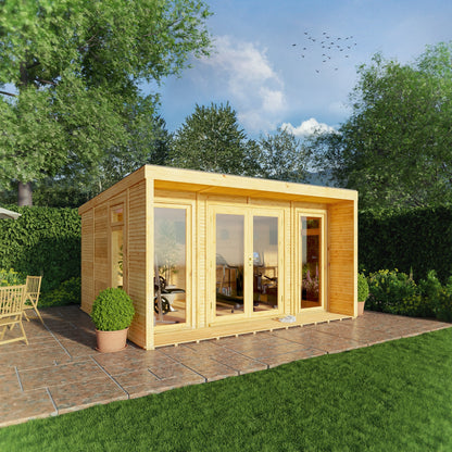 The Creswell Contemporary Insulated Garden Room with Sheltered Veranda