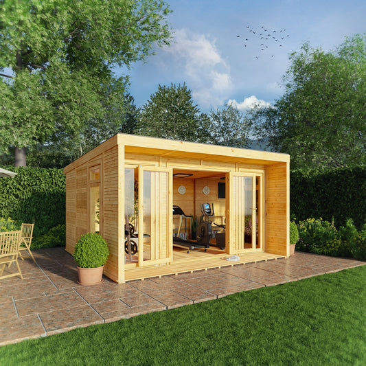 The Creswell Contemporary Insulated Garden Room with Sheltered Veranda