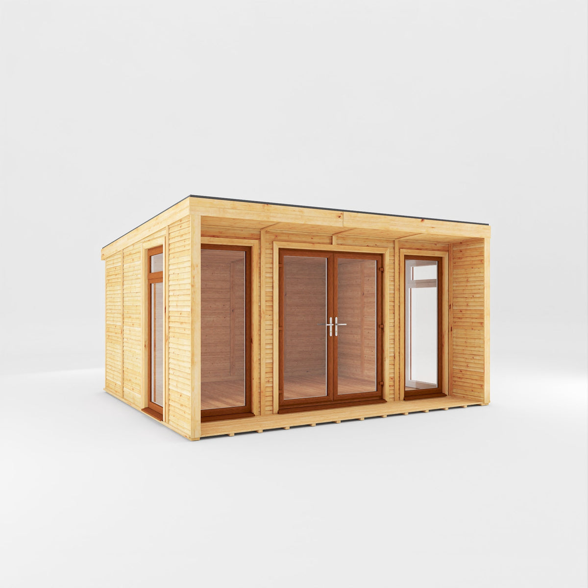 The Creswell Contemporary Insulated Garden Room with Sheltered Veranda