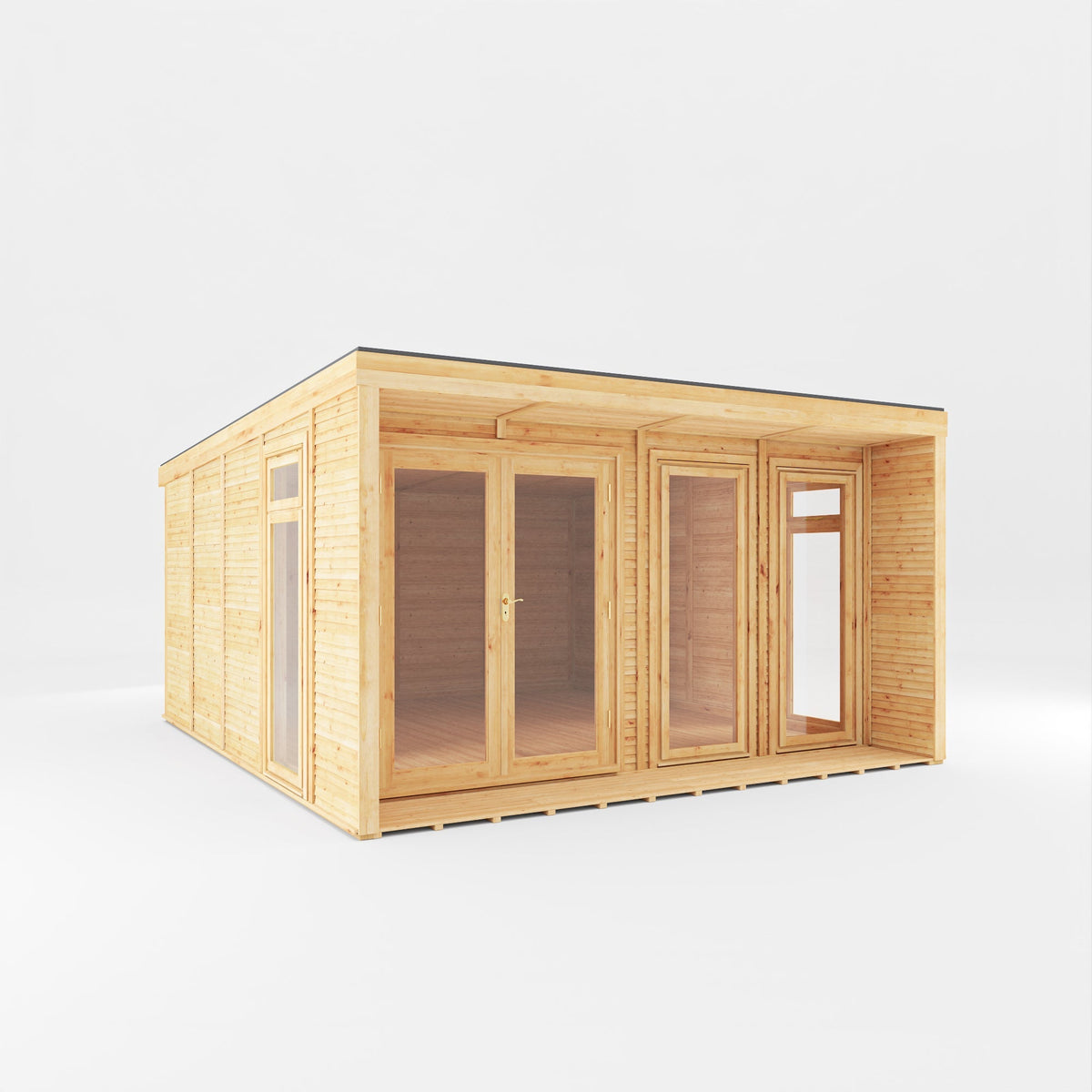 The Creswell Contemporary Insulated Garden Room with Sheltered Veranda