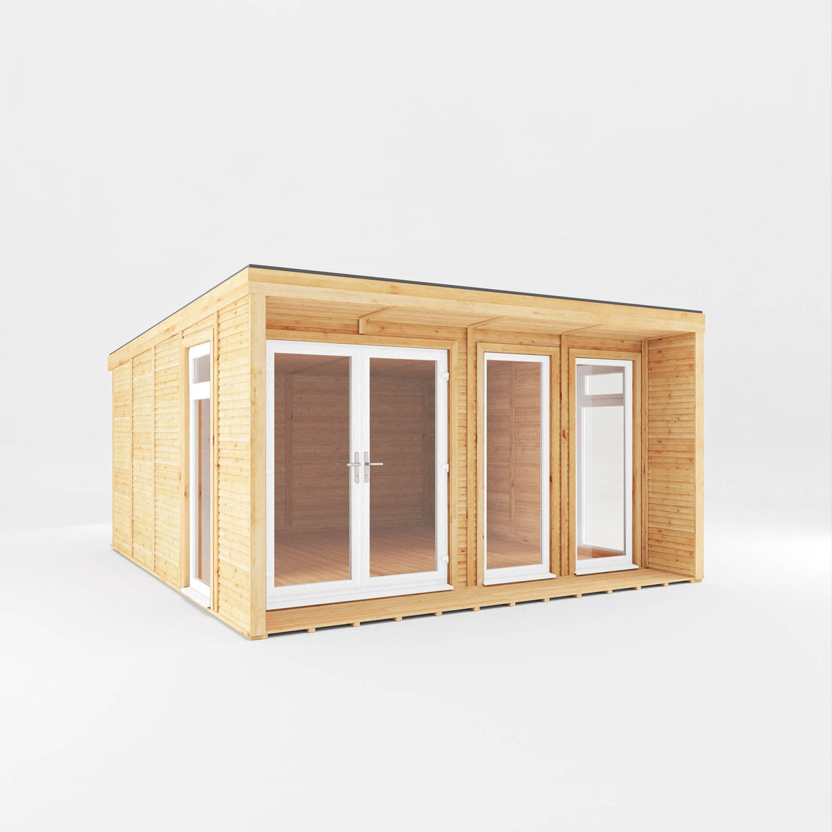 The Creswell Contemporary Insulated Garden Room with Sheltered Veranda