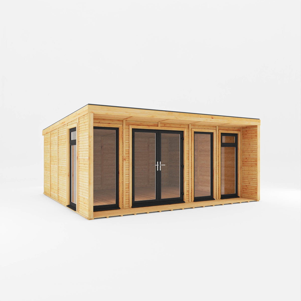 The Creswell Contemporary Insulated Garden Room with Sheltered Veranda