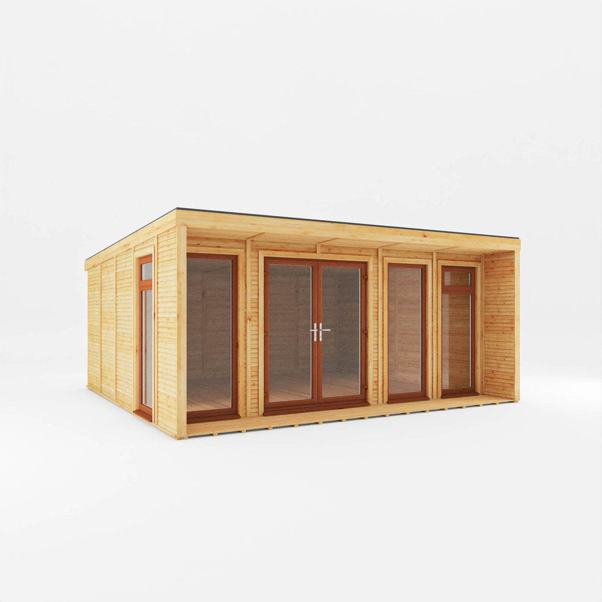 The Creswell Contemporary Insulated Garden Room with Sheltered Veranda