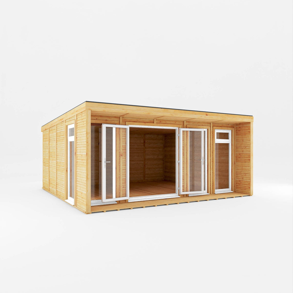 The Creswell Contemporary Insulated Garden Room with Sheltered Veranda