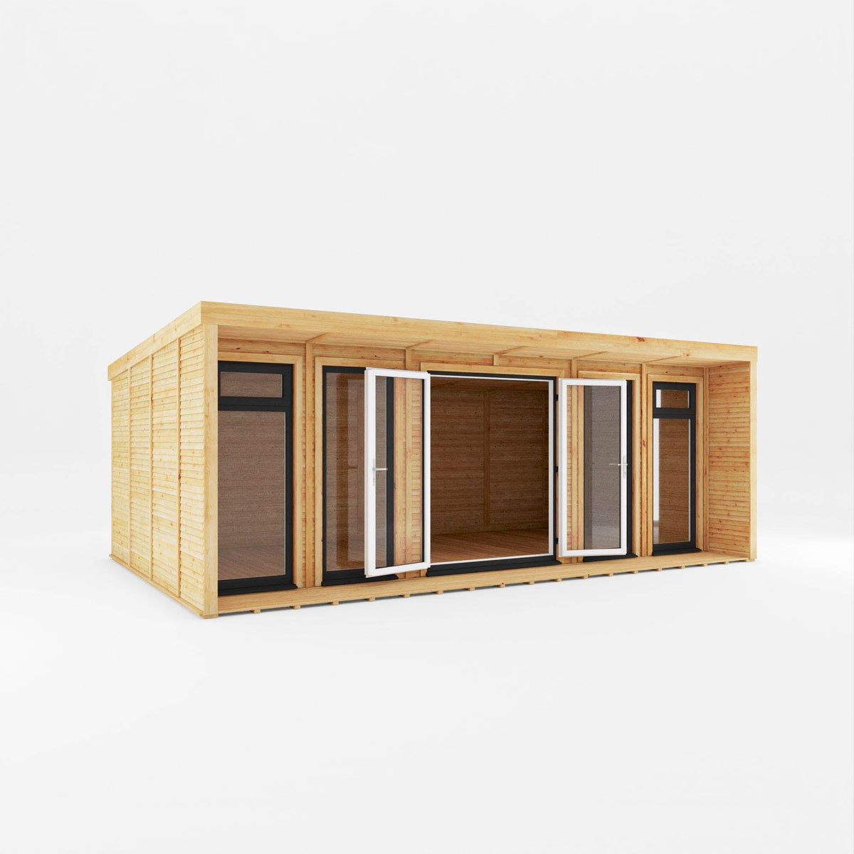 The Creswell Contemporary Insulated Garden Room with Sheltered Veranda
