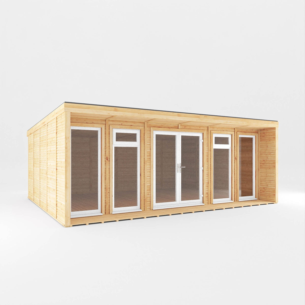 The Creswell Contemporary Insulated Garden Room with Sheltered Veranda