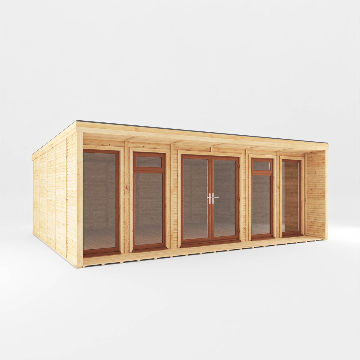 The Creswell Contemporary Insulated Garden Room with Sheltered Veranda