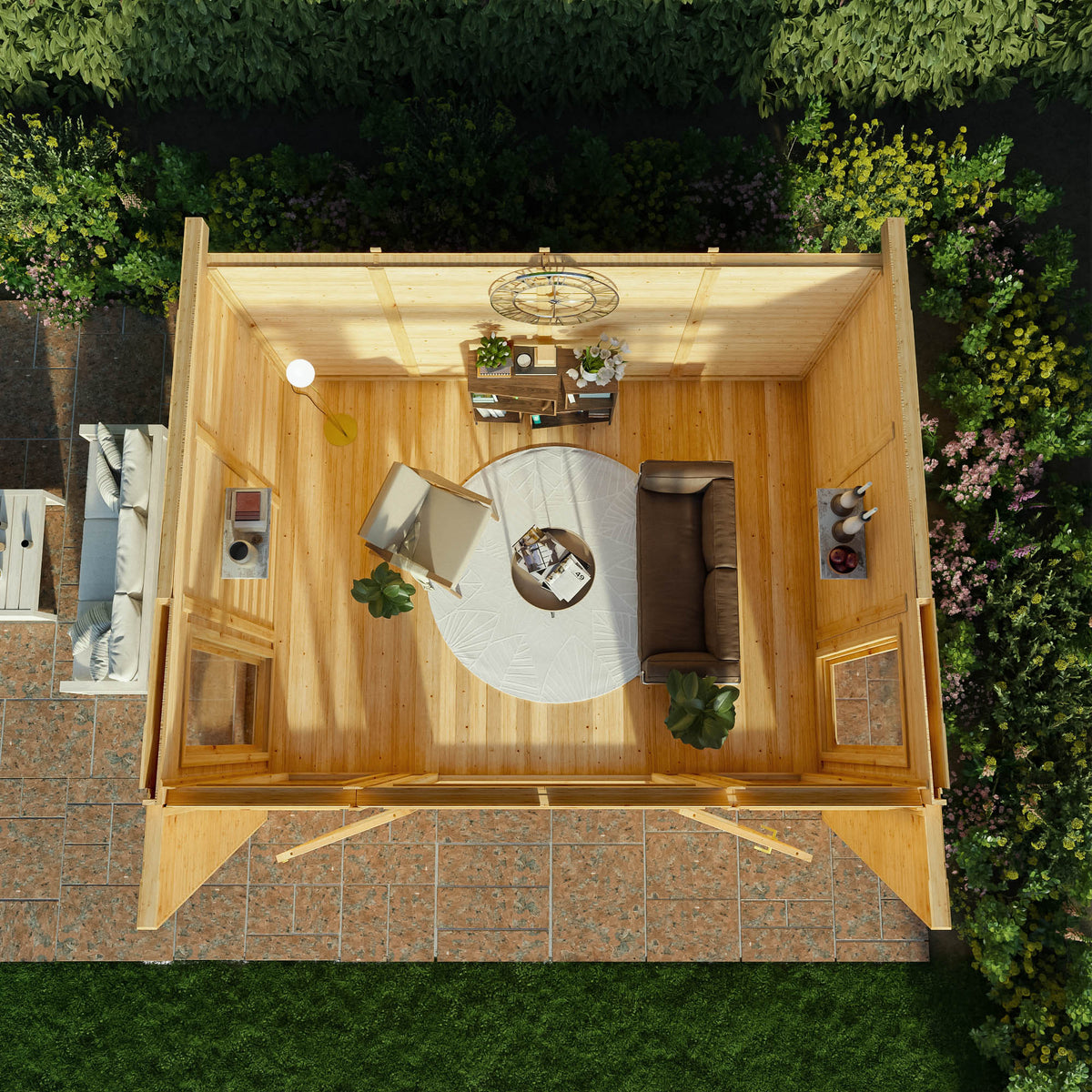The Harlow Modern Insulated Garden Room with Sheltered Porch